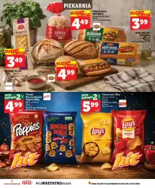 Topaz gazetka tydzień 33 Strona 4: Bagietka z masłem i czosnkiem Aryzta €3,49, Bułka Hot-dog Oskroba €3,99