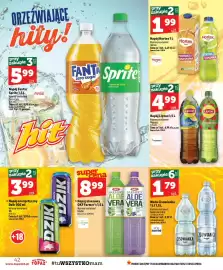 Topaz gazetka tydzień 33 Strona 42: Napój gazowany Fanta Orange €5,99, Napój Hortex Pomarańcza Brzoskwinia €1,99
