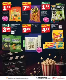 Topaz gazetka tydzień 33 Strona 5: Chrupki kukurydziane Chruu paczka zielona cebulka €1,99, Żelki Melu €1,99