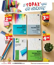 Topaz gazetka tydzień 33 Strona 50: Blok rysunkowy biały A4 20 kartek interDRUK €2,99