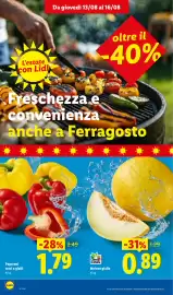 Volantino Lidl settimana 33 Pagina 4: Melone Giallo €0,89, Peperoni rossi o gialli €1,79