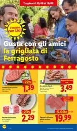 Volantino Lidl settimana 33 Pagina 6: Arrosticini di Pollo €3,49, Carpaccio di bovino adulto Scottona €19,99