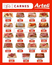 Folleto Arteli Página 10: Chuleton de Rib Eye con hueso suavizado €199,00, Bistec de diezmilllo Selecto suavizado €209,00