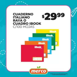Folleto Merco Página 7: IBook cuaderno italiano raya o cuadro €29,99