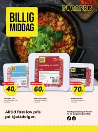 Bunnpris kundeavis uke 33 Side 8: Billig Middag Kjøttdeig svin €40,00, Billig Middag Kjøttdeig storfe €60,00