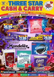 Three Star Cash and Carry catalogue week 32 Page 3: Halls Lozenges Assorted €19,99, Cadbury Eclairs Original €29,99