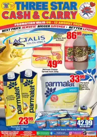 Three Star Cash and Carry catalogue week 32 Page 5: Parmalat Steri Stumpie €86,99, Melrose Cheese Spread €49,99