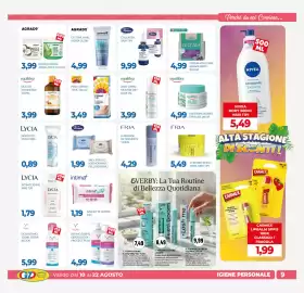 Volantino GeD Shopping Pagina 9: Equilibra mousse detergente aloe ial €3,99, Prep crema deodorante piedi €3,49
