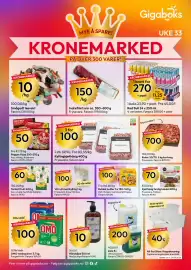 Gigaboks kundeavis uke 33 Side 1: Zalo 5 l €200,00, Vårrull med kylling 1 kg €100,00