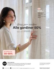 Kid Interiør kundeavis uke 33 Side 12: Alle gardiner 50%, Selma lingardin