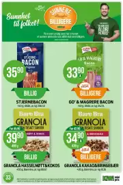 Kiwi kundeavis uke 33 Side 14: GO' & MAGRERE BACON €33,90, GRANOLA HASSELNØTT&KOKOS €39,90