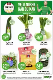 Kiwi kundeavis uke 33 Side 16: LØK, GUL €26,90, Sukkererter €29,90