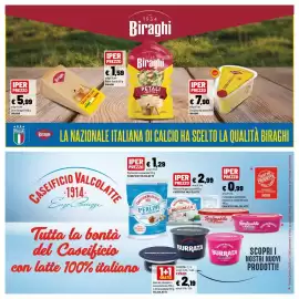 Volantino Iper La Grande Pagina 40: Perline di mozzarella Caseificio Valcolatte €1,29, Gorgonzola dolce DOP Biraghi €7,90