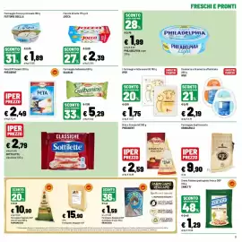 Volantino Iper La Grande Pagina 9: Formaggi a fette assortiti €1,75, Brie o Emmenthal President €2,59