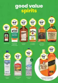 The Bottle O catalogue Page 4: Jim Beam Black Label Bourbon €59,90, Maker's Mark Bourbon Whisky €83,90