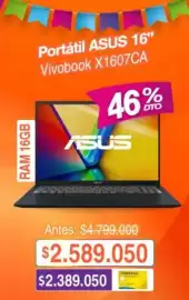 Catálogo Alkosto Página 4: Asus - portátil asus 16 vivobook x1607ca €2.589.050,00