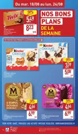 Catalogue ALDI semaine 34 page 12: MAGNUM UTOPIA DOUBLE CERISE €4,66, Kinder Chocolate Ice Cream €3,39