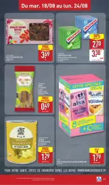 Catalogue ALDI semaine 34 page 17: ASIA GREEN GARDEN ANANAS EN MORCEAUX €1,29, TASTY PLANET DATTES BRANCHÉES €3,69