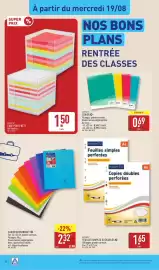 Catalogue ALDI semaine 34 page 28: Expertiz Feuilles simples ou doubles €1,65, EXPERTIZ CAHIER €0,69
