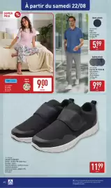 Catalogue ALDI semaine 34 page 42: UP 2 FASHION BASKETS CONFORT €11,99, UP 2 FASHION PYJAMA €9,00