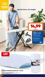 Volantino ALDI settimana 34 Pagina 26: Lenzuolo/traverse salvaletto novitesse €5,99, Ferro da stiro Ambiano €14,99
