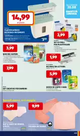 Volantino ALDI settimana 34 Pagina 33: Giochi di carte e dadi €5,99, Expertiz plastificatrice/distruggi-documenti €14,99