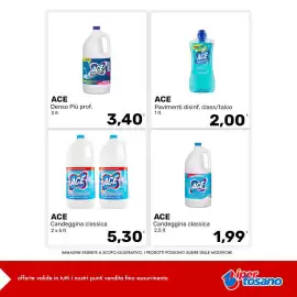 Volantino Iper Tosano settimana 33 Pagina 12: ACE Candeggina classica €5,30, ACE Candeggina classica €1,99