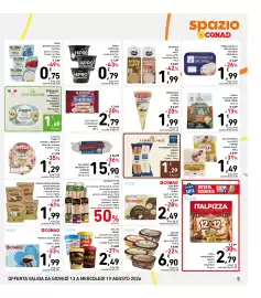 Volantino Spazio Conad settimana 33 Pagina 5: YOSOI BONTÀ E SALUTE VALSOIA €0,75, HIPRO PROTEINE DANONE €0,79