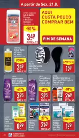 Folheto ALDI semana 34 Página 22: Escova desembaraçante para cabelo lacura €1,59, Hansaplast Pensos Frozen/Marvel €2,69