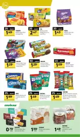 Folheto Coviran Página 10: Cuetara bolacha all my avena com chocolate €1,49, Oreo bolacha baunilha €1,99
