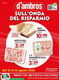 Volantino D'Ambros Pagina 1: Alette di pollo €3,29, Sovracosce di pollo 10+ Amadori €3,59
