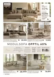 Skeidar kundeavis uke 33 Side 4: ROSSI LUX MODULSOFA €39.999,00, ROSSI LUX 2-SETER MED XL SJESELONG €19.999,00