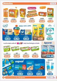 Volantino Irys Pagina 2: Nestlé Latte Nidina 2 €9,90, Hipp omo formaggino €2,69