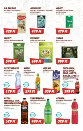CBA akciós újság hét 33 Oldal 6: Traubisoda szénsavas üdítőitalok €499,00, Friskies száraz kutyaeledel €699,00