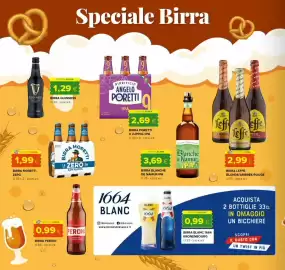 Volantino Oasi Pagina 20: Birra Moretti Zero €1,99, Birra Peroni €0,99
