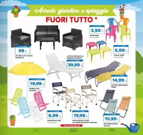 Volantino Oasi Pagina 29: Spiaggina beach acciaio €10,99, Lettino mare beach ferro €14,99
