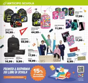 Volantino Oasi Pagina 31: Grembiuli Bimbo/Bimba Siggì €17,99, Trolley Mitama Run Boy/Girl €44,99