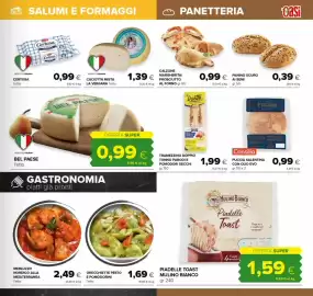 Volantino Oasi Pagina 9: Piadelle Toast Mulino Bianco €1,59, Duetto tramezzino doppio tonno parodi e pomodori secchi €1,99