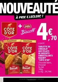 Catalogue E.Leclerc | Hypermarché page 16: Côte d'or tablette de chocolat aux éclats de biscuits croustillants biscoff €4,70