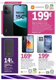 Catalogue E.Leclerc Espace Culturel page 6: Xiaomi redmi note €199,00, Powerbank 20000mah 2xusb noir €14,95