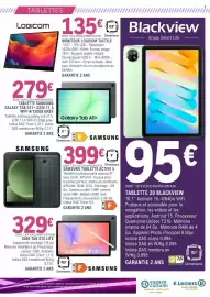 Catalogue E.Leclerc Espace Culturel page 7: SAMSUNG TABLETTE ACTIVE 5 €399,00, SAMSUNG X400 TAB S10 LITE €329,00