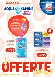 Volantino Acqua & Sapone Pagina 1: FABULOSO fresco mattino ammorbidente concentrato profumoso €1,99
