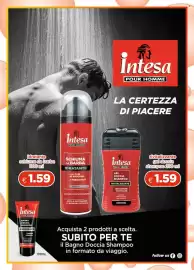 Volantino Acqua & Sapone Pagina 12: Intesa rivitalizzante gel doccia shampoo €1,59, Intesa idratante schiuma da barba €1,59