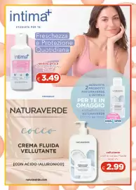 Volantino Acqua & Sapone Pagina 14: Naturaverde crema corpo fluida vellutante €2,99, Intima+ detergente intimo lenitivo €3,49