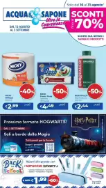 Volantino Acqua & Sapone Pagina 1: Nicky Milleusi bobina €2,99, Dash Power Pods lavatrice €4,49