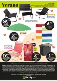 Catálogo Family Cash Página 20: Set 4 piezas ocaso negro textileno y acero €69,95, Sombrilla acero 180cm nylon upf €3,95