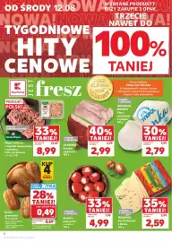 Kaufland gazetka tydzień 33 Strona 8: Ser Królewski z Kolna Mlekpol €2,59, Szynka wędzarza Olewnik €2,99