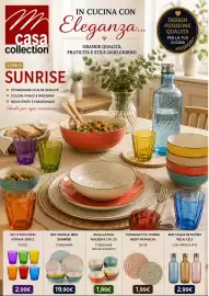 Volantino A Casa Mia Pagina 13: Set 6 bicchieri Athina €2,99, Set tavola 18pz sunrise stoneware €19,90