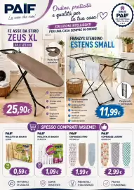Volantino A Casa Mia Pagina 17: Paif copriasse stiro €1,99, Molletta da bucato plastica Paif €1,09
