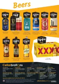 Cellarbrations catalogue Page 6: Starberg Lager Cans €14,90, Guinness Draught or Kilkenny Irish Ale Cans €48,00